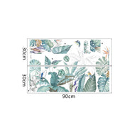 Tropical Green Plant Turtle Back Wall Sticker – PVC Wall Decal-MinimalisticDecor
