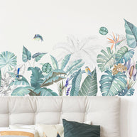 Tropical Green Plant Turtle Back Wall Sticker – PVC Wall Decal-MinimalisticDecor