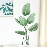 Tropical Green Turtle Back Leaf Wall Sticker – PVC Wall Decal-MinimalisticDecor