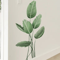 Tropical Green Turtle Back Leaf Wall Sticker – PVC Wall Decal-MinimalisticDecor