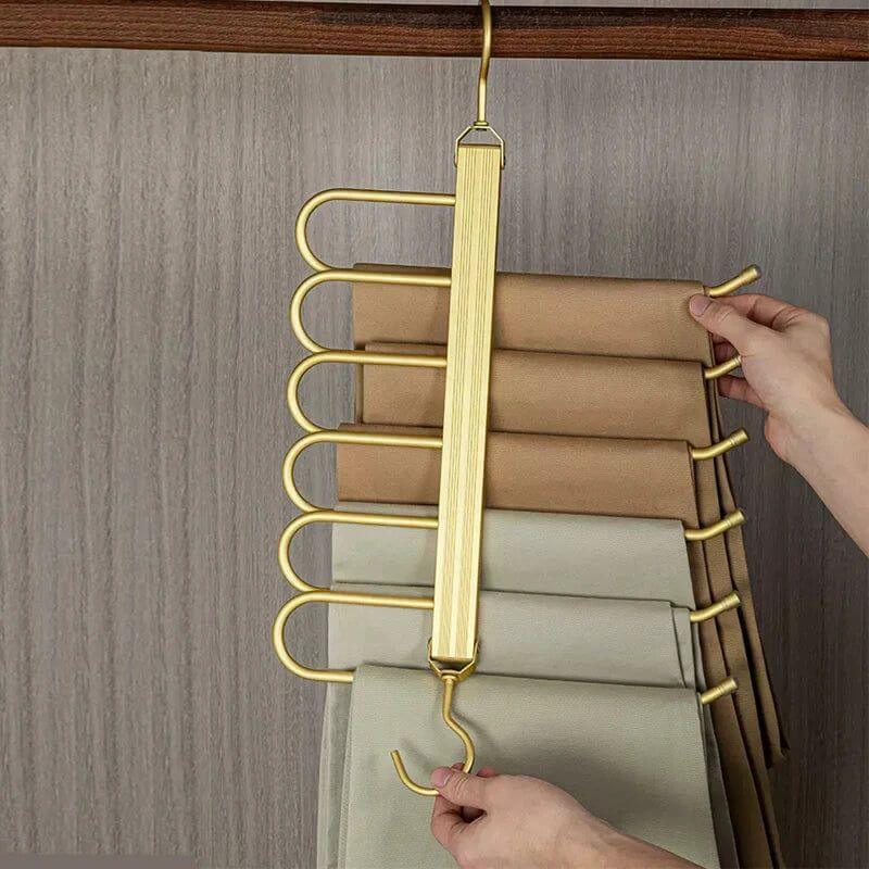 Trousers 6 in 1 Folding 360° Rotatable Aluminium Alloy Hangers-MinimalisticDecor.com