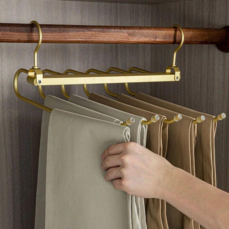 Trousers 6 in 1 Folding 360° Rotatable Aluminium Alloy Hangers-MinimalisticDecor.com