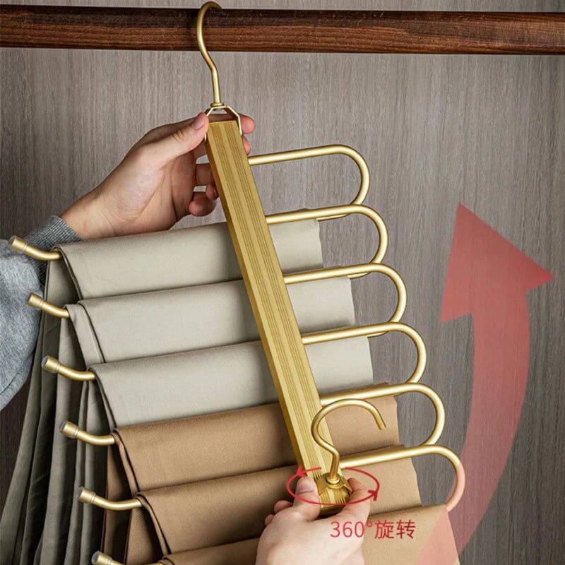 Trousers 6 in 1 Folding 360° Rotatable Aluminium Alloy Hangers-MinimalisticDecor.com