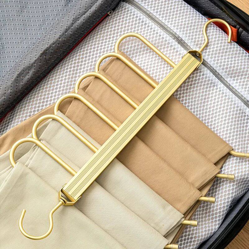 Trousers 6 in 1 Folding 360° Rotatable Aluminium Alloy Hangers-MinimalisticDecor.com