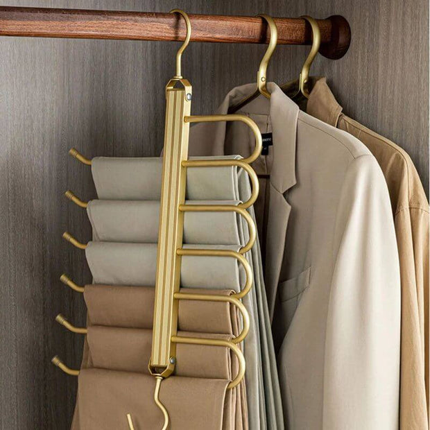 Trousers 6 in 1 Folding 360° Rotatable Aluminium Alloy Hangers-MinimalisticDecor.com