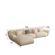 Tulip Loveseat Lounge Corner Sofa Set-MinimalisticDecor.com