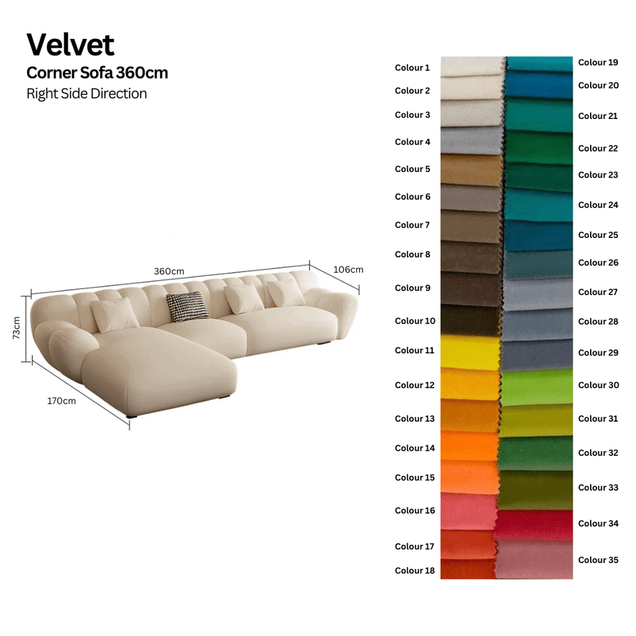Tulip Loveseat Lounge Corner Sofa Set-MinimalisticDecor.com