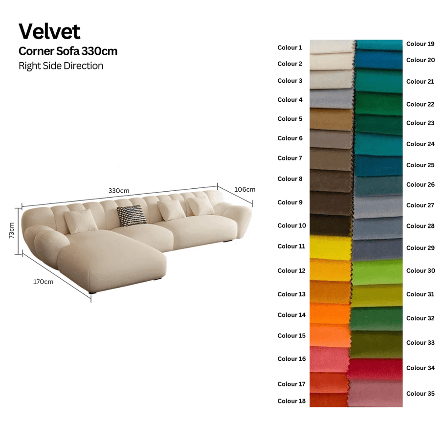 Tulip Loveseat Lounge Corner Sofa Set-MinimalisticDecor.com