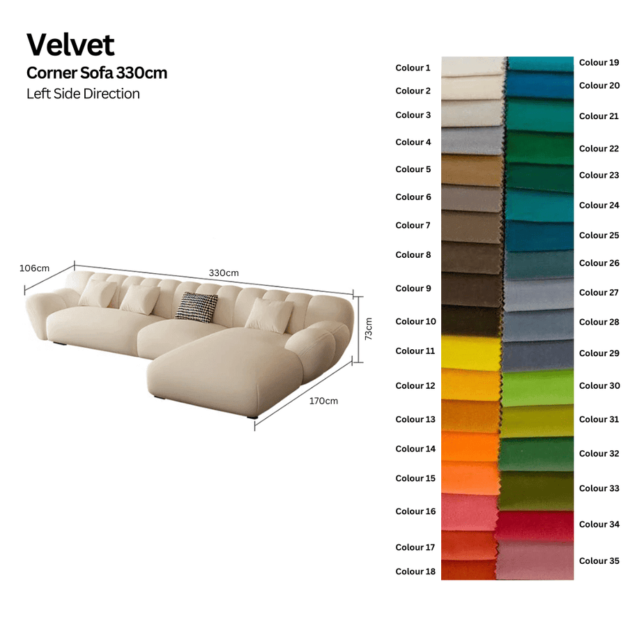 Tulip Loveseat Lounge Corner Sofa Set-MinimalisticDecor.com