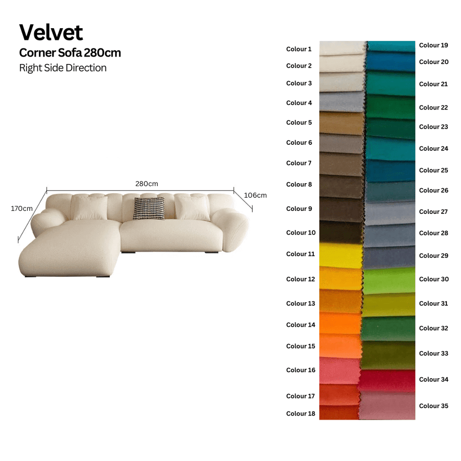 Tulip Loveseat Lounge Corner Sofa Set-MinimalisticDecor.com