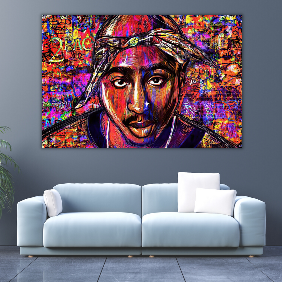 TuPac Graffiti Canvas Art - Limited Edition Street Art-MinimalisticDecor.com