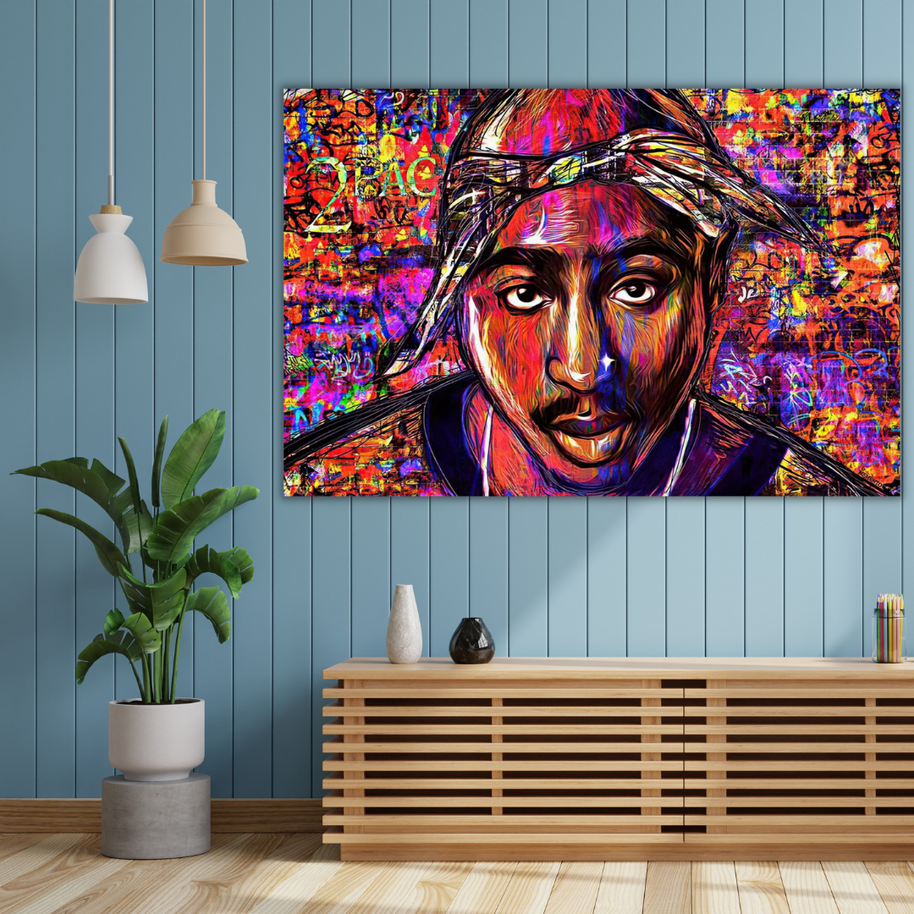 TuPac Graffiti Canvas Art - Limited Edition Street Art-MinimalisticDecor.com