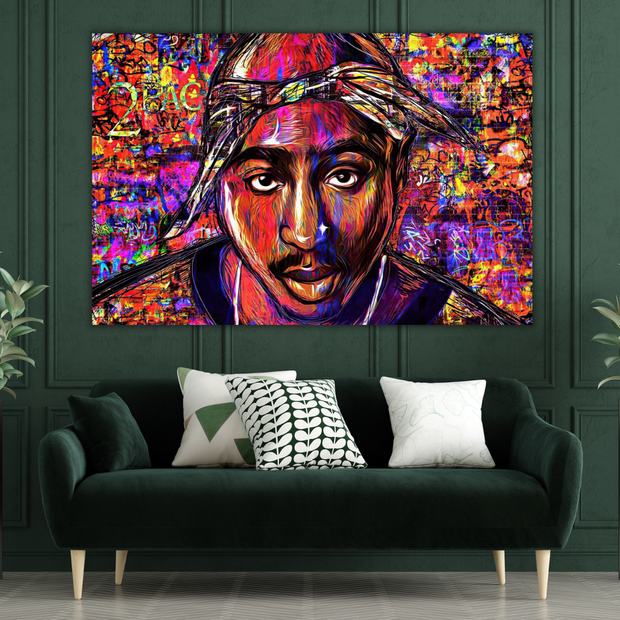 TuPac Graffiti Canvas Art - Limited Edition Street Art-MinimalisticDecor.com
