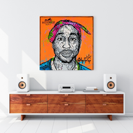 TuPac Graffiti Canvas Wall Art - Gift for Music Lovers-MinimalisticDecor.com