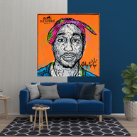 TuPac Graffiti Canvas Wall Art - Gift for Music Lovers-MinimalisticDecor.com