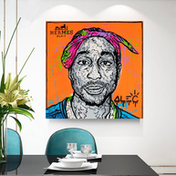 TuPac Graffiti Canvas Wall Art - Gift for Music Lovers-MinimalisticDecor.com