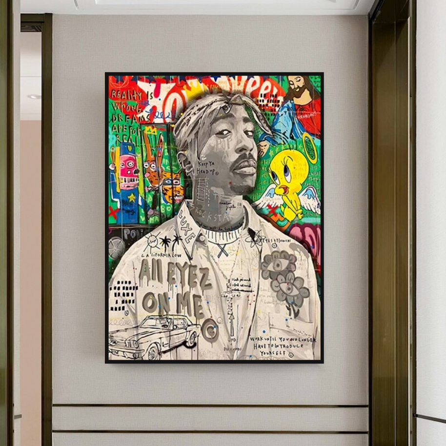 TuPac Rapper Singer Canvas Wall Art-MinimalisticDecor.com