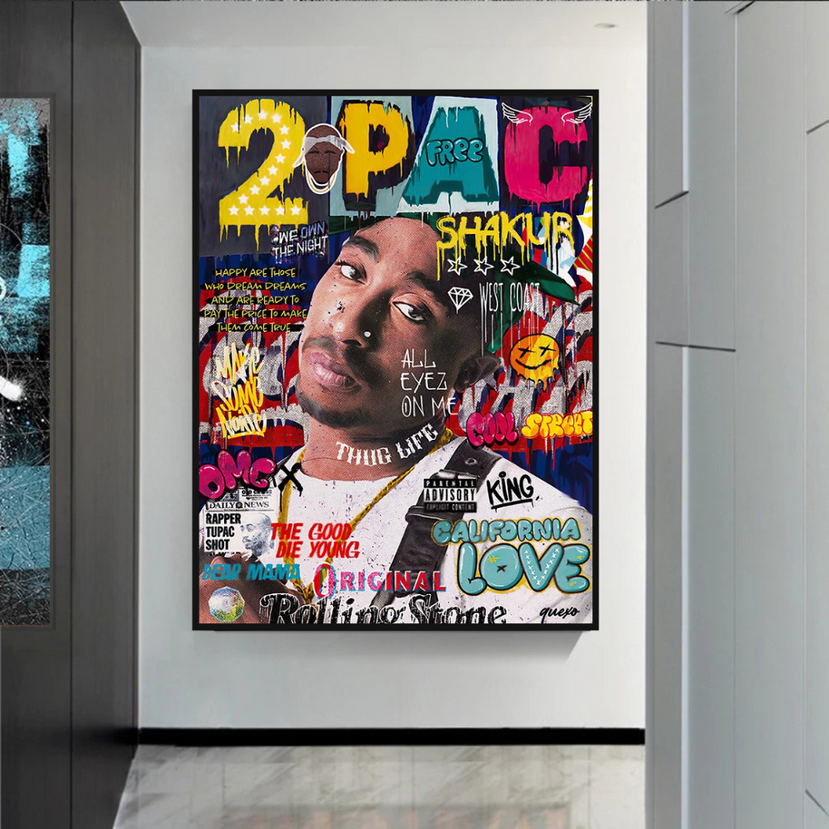 TuPac Singer Rapper Canvas Wall Art-MinimalisticDecor.com