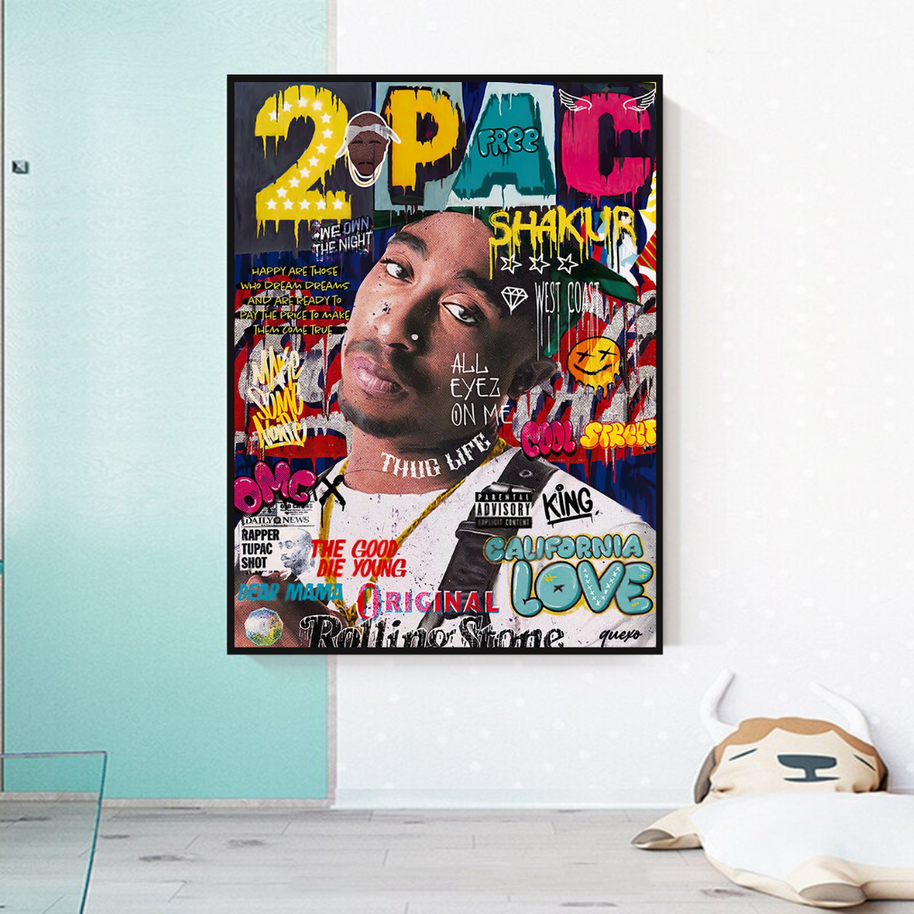 TuPac Singer Rapper Canvas Wall Art-MinimalisticDecor.com