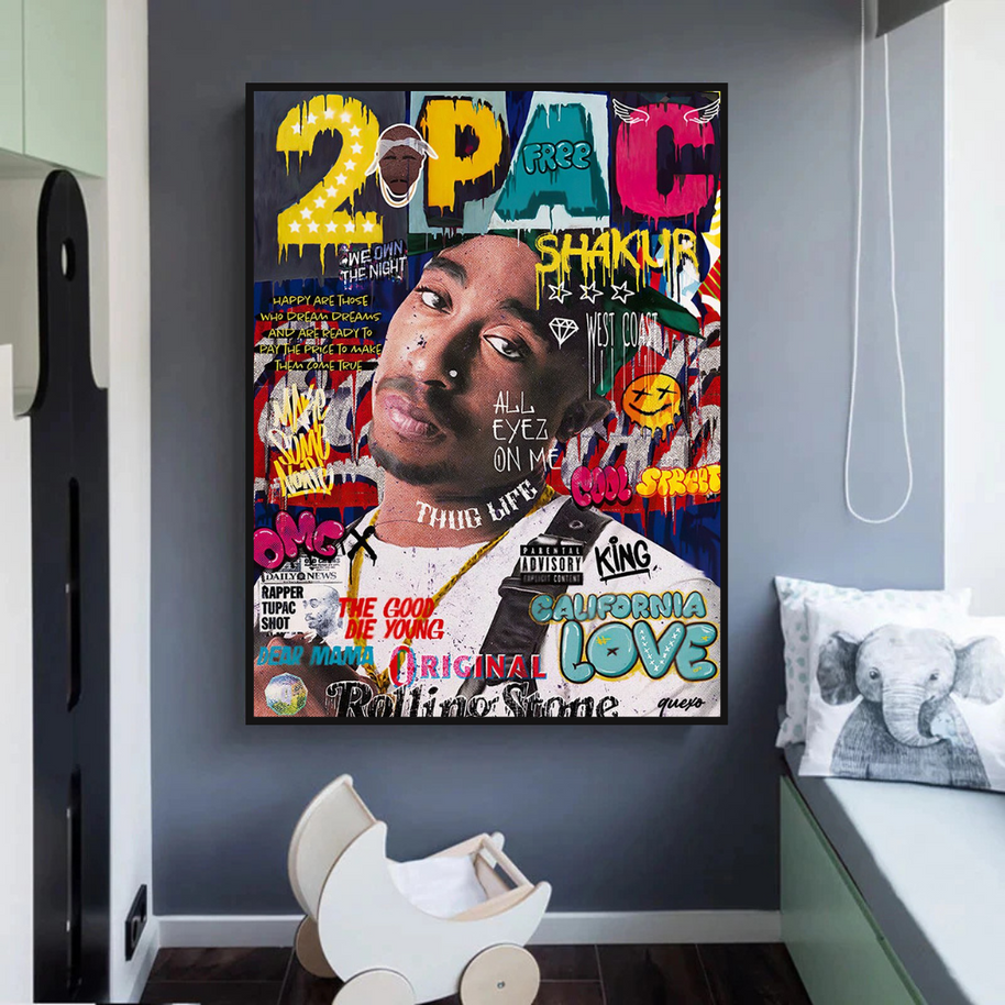 TuPac Singer Rapper Canvas Wall Art-MinimalisticDecor.com