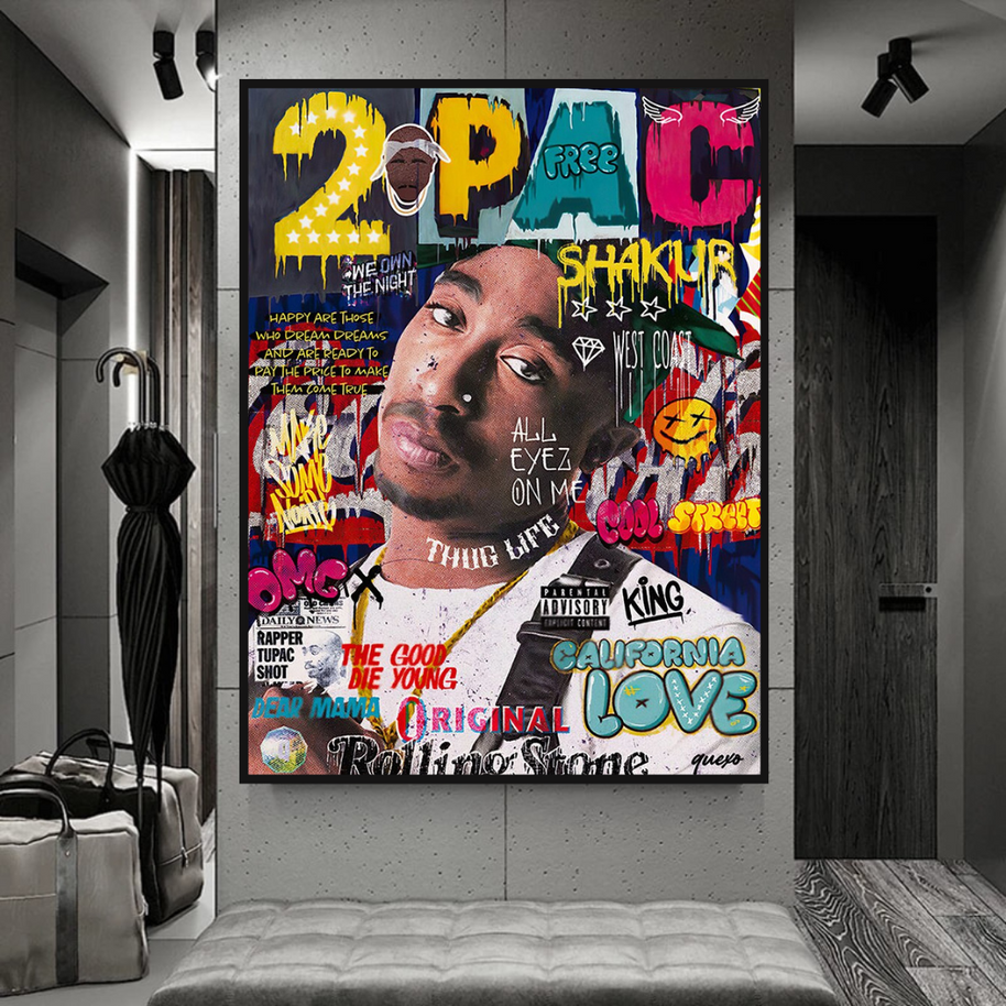 TuPac Singer Rapper Canvas Wall Art-MinimalisticDecor.com