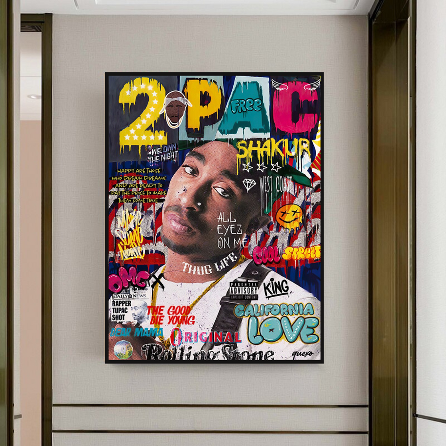 TuPac Singer Rapper Canvas Wall Art-MinimalisticDecor.com