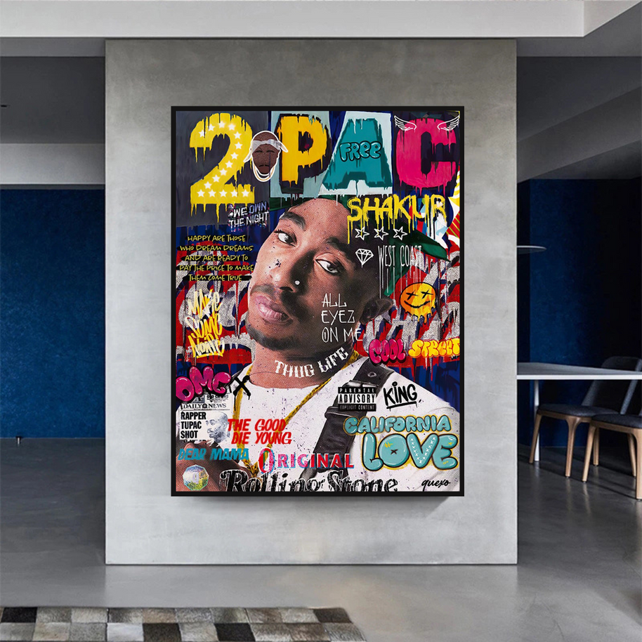 TuPac Singer Rapper Canvas Wall Art-MinimalisticDecor.com