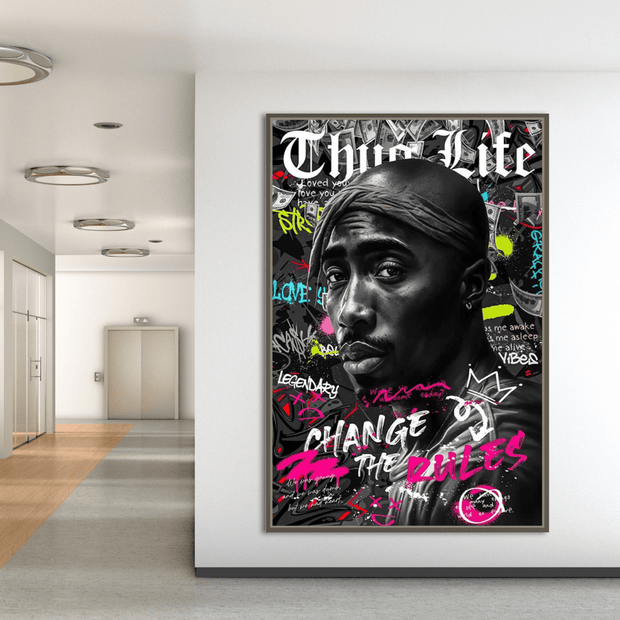 TuPac Thug Life Canvas Wall Art - Authentic and Bold-MinimalisticDecor.com