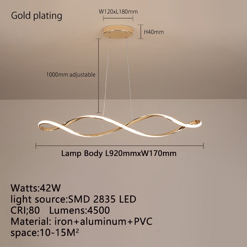 Twirl Chandelier - Unmatched Elegance for Kitchen Island-MinimalisticDecor.com
