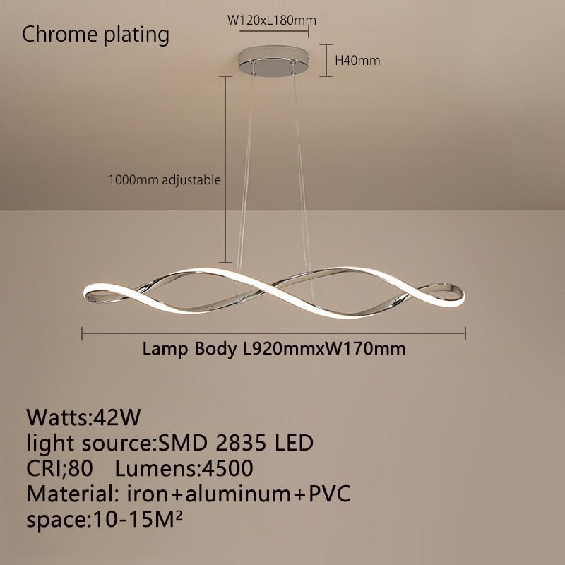 Twirl Chandelier - Unmatched Elegance for Kitchen Island-MinimalisticDecor.com
