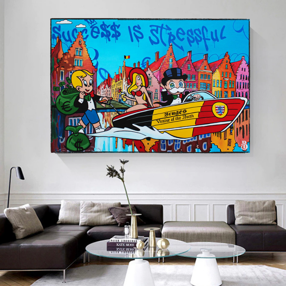 Venice Billionaire: Mr Monopoly & Richie Wall Art-MinimalisticDecor.com