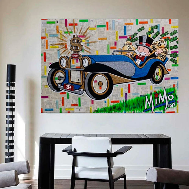 Vintage Alec Monopoly and Richie Canvas Wall Art-MinimalisticDecor.com