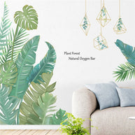 Vivid Tropical Green Leaf Wall Sticker – Removable PVC Wall Decal-MinimalisticDecor
