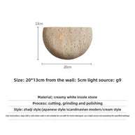 Wabi Sabi Natural Stone Wall Sconce Light-MinimalisticDecor.com