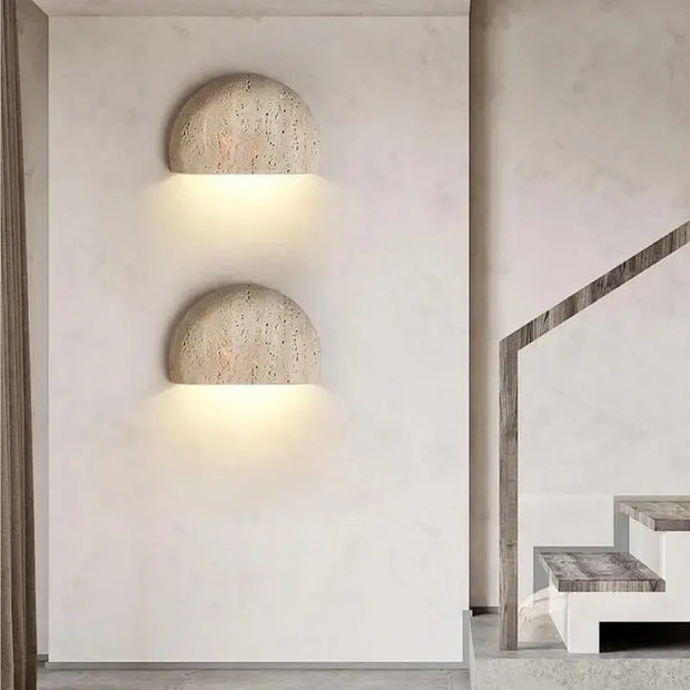 Wabi Sabi Natural Stone Wall Sconce Light-MinimalisticDecor.com