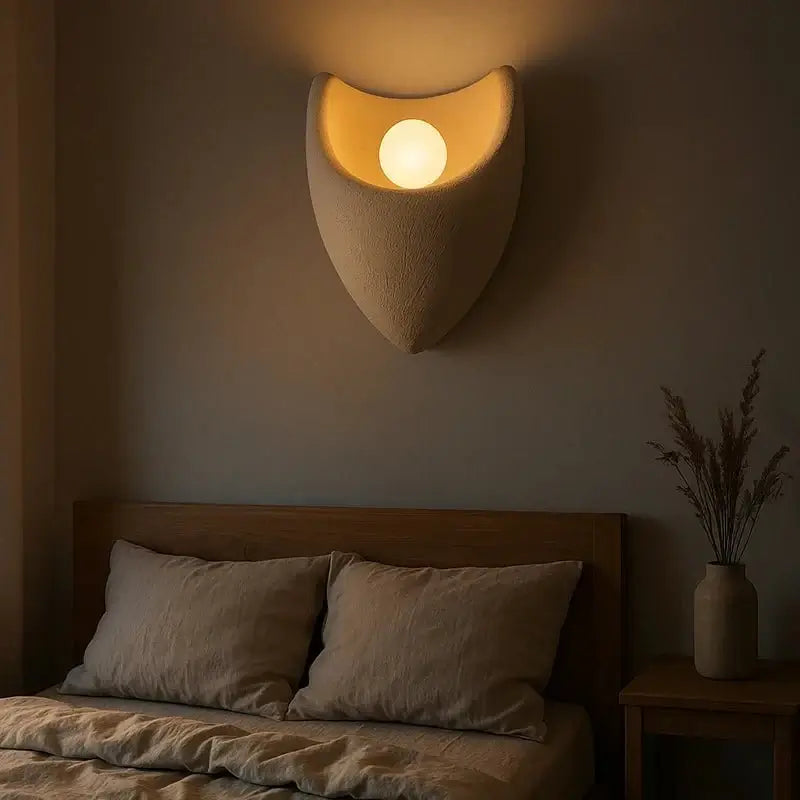 Wabi-Sabi Resin Wall Lamp – Bedside Reading Light-MinimalisticDecor.com