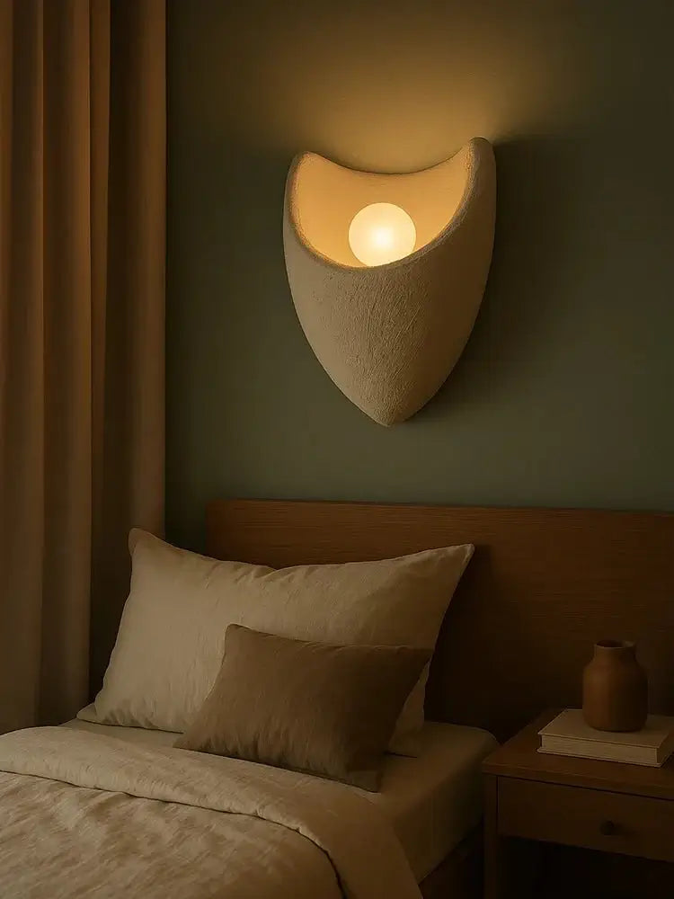 Wabi-Sabi Resin Wall Lamp – Bedside Reading Light-MinimalisticDecor.com