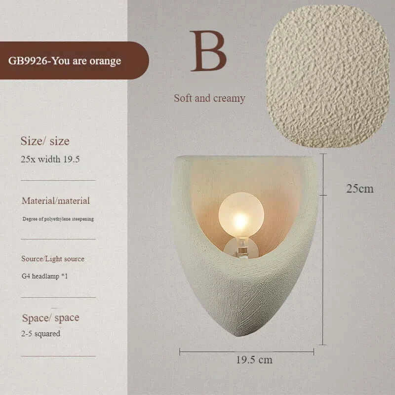 Wabi-Sabi Resin Wall Lamp – Bedside Reading Light-MinimalisticDecor.com
