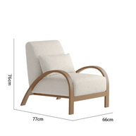 Wabi-Sabi Retro Lounge Arm Chair – Solid Metal Frame-MinimalisticDecor.com