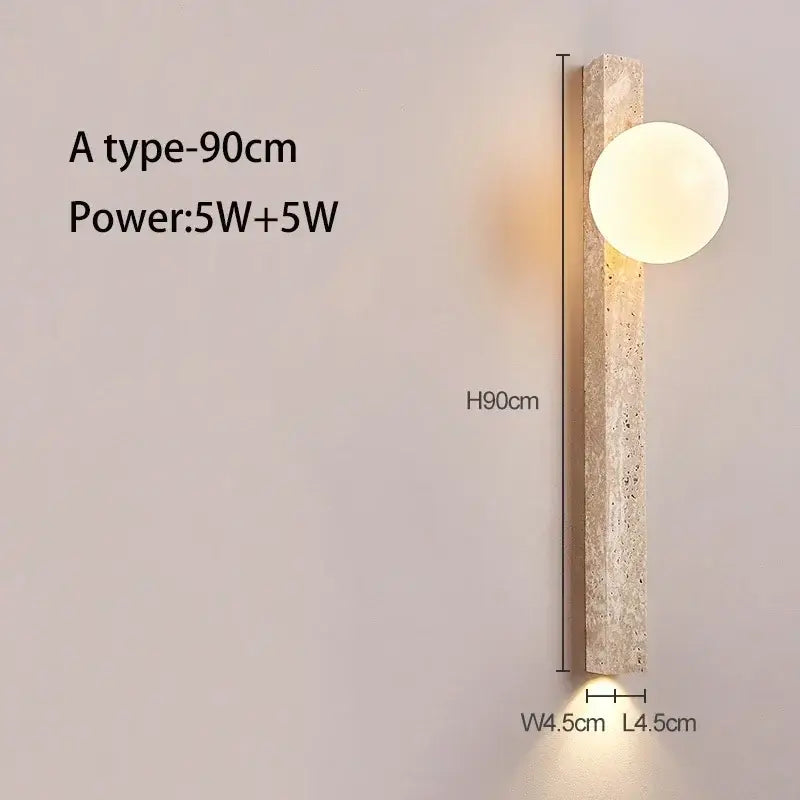 Wabi-Sabi Stone Wall Lamp-MinimalisticDecor.com