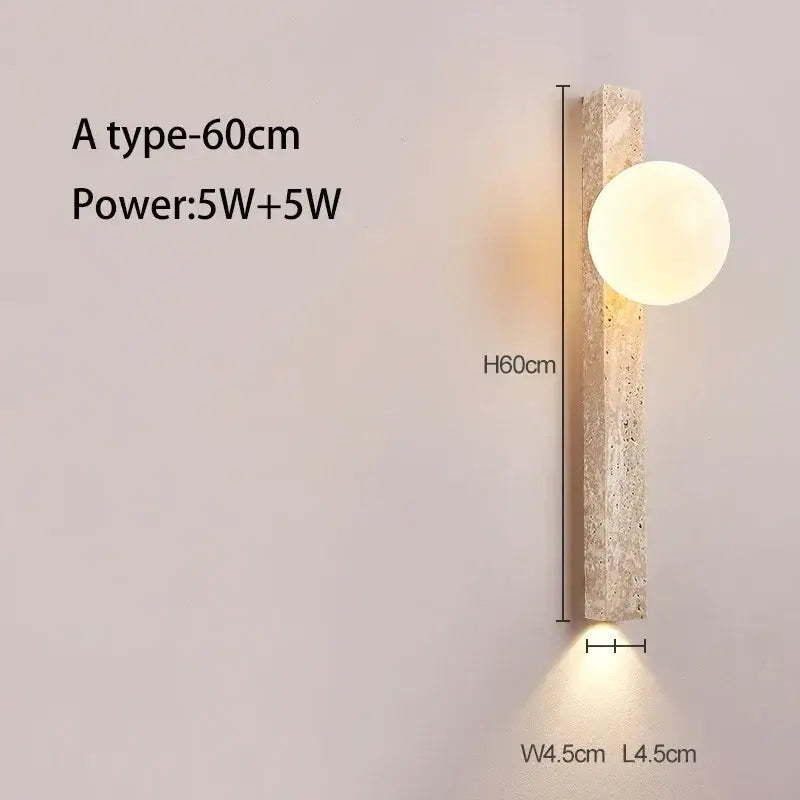 Wabi-Sabi Stone Wall Lamp-MinimalisticDecor.com