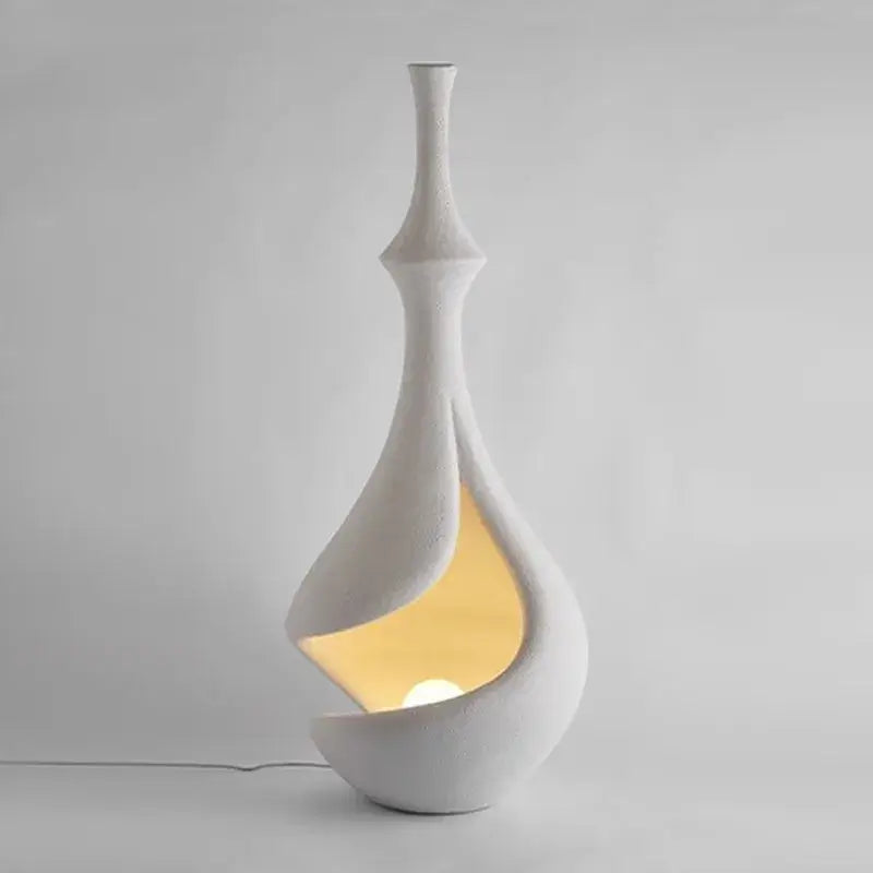 Wabi Sabi Style Retro Artistic Floor Lamp – E27 Base, Nickel Finish-MinimalisticDecor.com