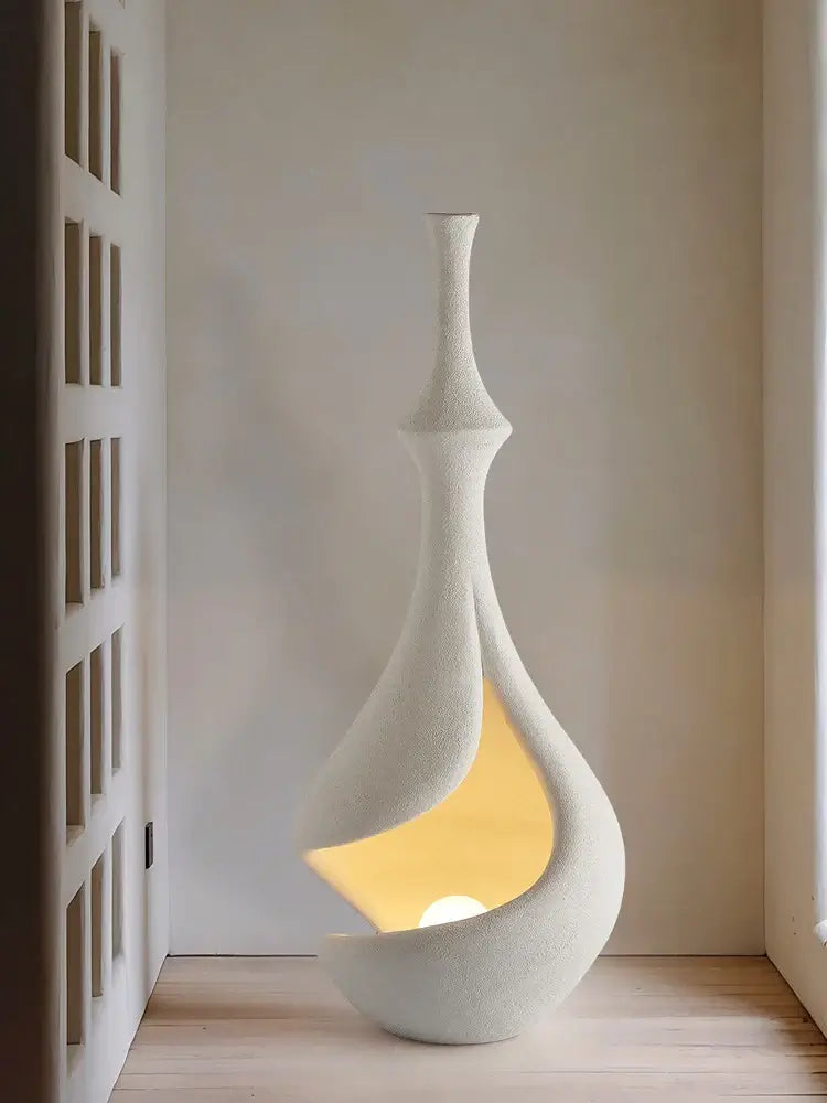Wabi Sabi Style Retro Artistic Floor Lamp – E27 Base, Nickel Finish-MinimalisticDecor.com