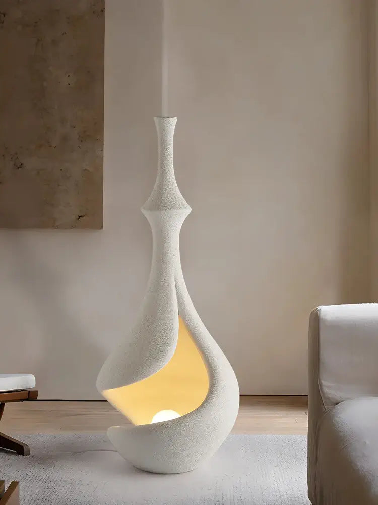 Wabi Sabi Style Retro Artistic Floor Lamp – E27 Base, Nickel Finish-MinimalisticDecor.com