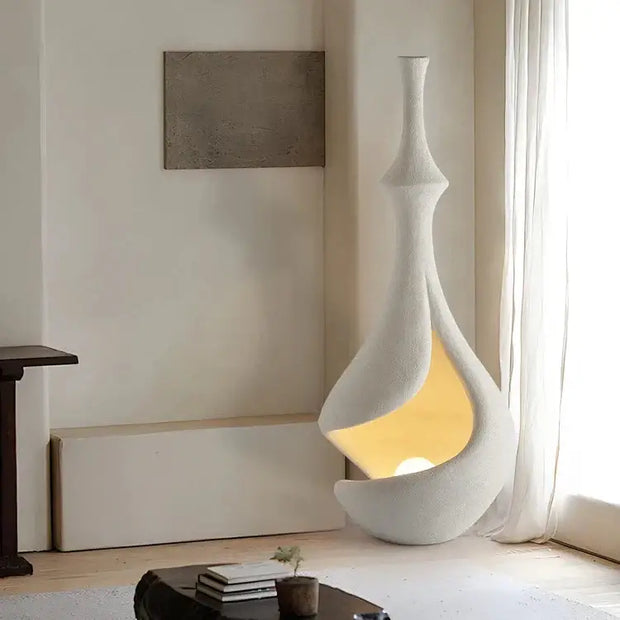 Wabi Sabi Style Retro Artistic Floor Lamp – E27 Base, Nickel Finish-MinimalisticDecor.com