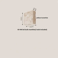 Wabi-Sabi Travertine LED Wall Light – Natural Stone Wall Sconce-MinimalisticDecor.com