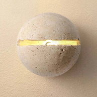 Wabi-Sabi Travertine LED Wall Light – Natural Stone Wall Sconce-MinimalisticDecor.com