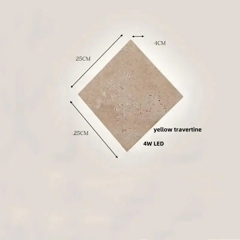Wabi-Sabi Travertine LED Wall Light – Natural Stone Wall Sconce-MinimalisticDecor.com