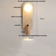 Wabi-Sabi Travertine LED Wall Light – Natural Stone Wall Sconce-MinimalisticDecor.com