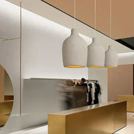 Wabi-Sabi Travertine Pendant Chandelier – E27 LED Cord Light in White & Beige-MinimalisticDecor.com